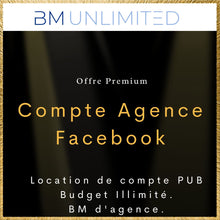 Charger l'image dans la galerie, Compte Agence Facebook - Compte Meta Agency